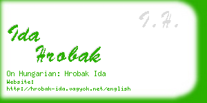 ida hrobak business card